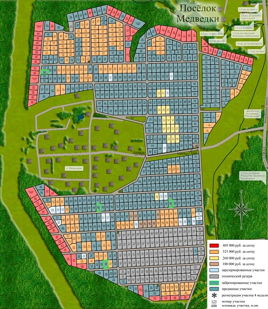 План и цены КП Медведки